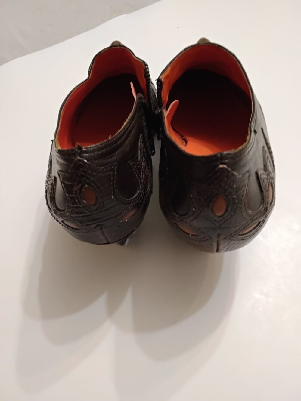 Vintage Y2K-style Antonio Melani brown leather western ankle boots/shooties. 7.5 - Picture 5 of 12